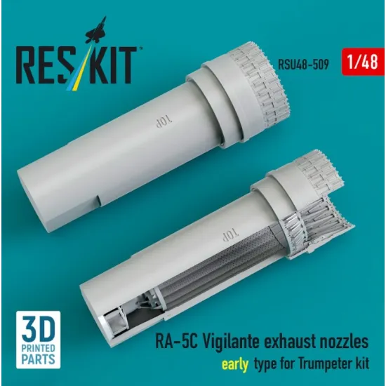 Reskit Rsu48-0509 1/48 Ra-5c Vigilante Exhaust Nozzles Late Type For Trumpeter Kit 3d Printed