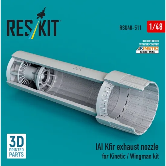 Reskit Rsu48-0511 1/48 Iai Kfir Exhaust Nozzle For Kinetic / Wingman Kit 3d Printed