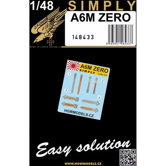 Hgw 148433 1/48 A6m Zero Seatbelts