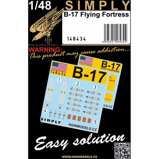 Hgw 148434 1/48 B-17 Flying Fortress Seatbelts