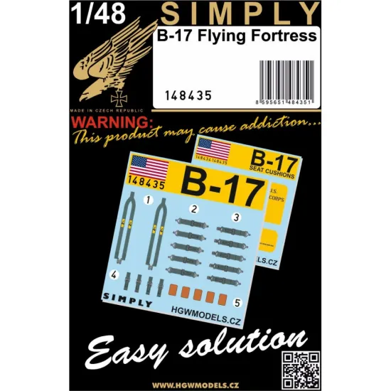 Hgw 148435 1/48 B-17 Flying Fortress Seatbelts