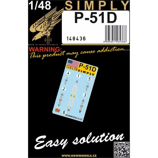 Hgw 148436 1/48 P-51d Mustang Seatbelts