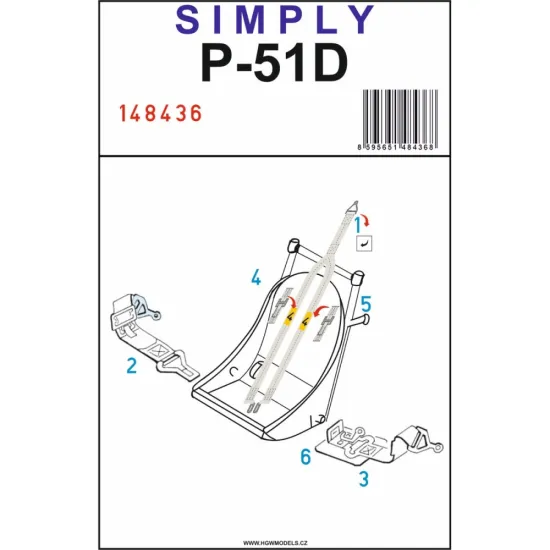 Hgw 148436 1/48 P-51d Mustang Seatbelts