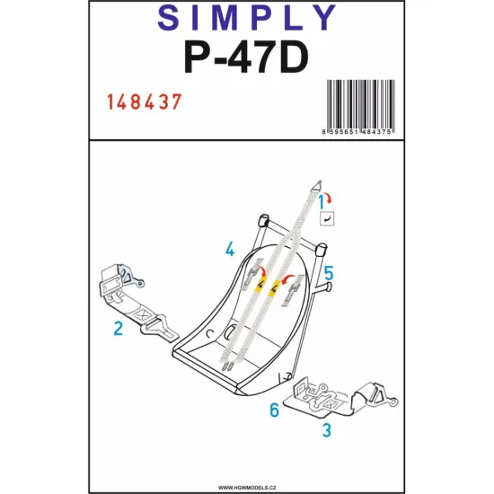 Hgw 148437 1/48 P-47d Thunderbolt Seatbelts