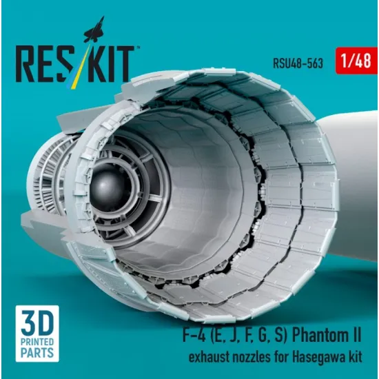 Reskit Rsu48-0563 1/48 F-4 E J F G S Phantom Ii Exhaust Nozzles For Hasegawa Kit 3d Printed