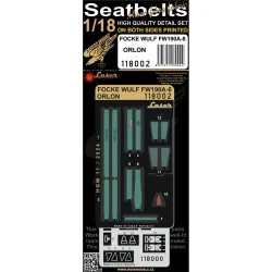 Hgw 118002 1/18 Bf109g-6 Seatbelts Textile And Photo-ethed Parts