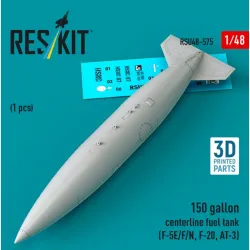 Reskit Rsu48-0575 1/48 150 Gallon Centerline Fuel Tank F-5e/F/N F-20 At-3 1 Pcs 3d Printed
