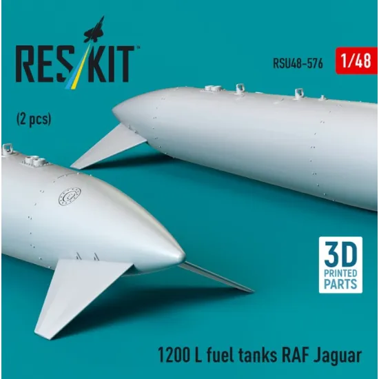 Reskit Rsu48-0576 1/48 1200 L Fuel Tanks Raf Jaguar 2 Pcs 3d Printed