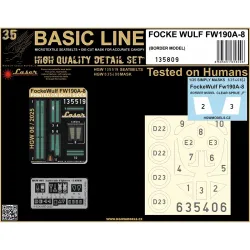 Hgw 135809 1/35 Focke Wulf Fw190a-8 Seatbelts And Mask For Border Textile And Photo-ethed