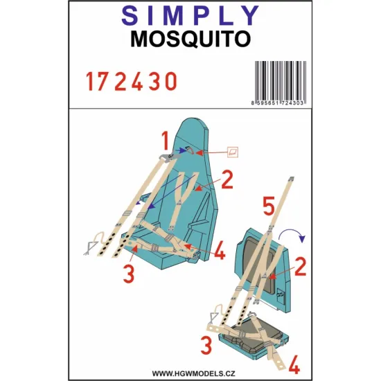 Hgw 172430 1/72 Mosquito Seatbelts