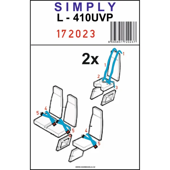 Hgw 172023 1/72 L-410uvp Turbolet Seatbelts