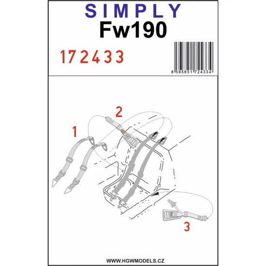 Hgw 172433 1/72 Focke Wulf Fw190 Seatbelts