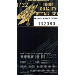 Hgw 132080 1/32 Fe.2b - Surface Details Photo-etched Parts