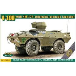 Ace 72454 1/72 V-100 With Xm-174 Automatic Grenade Launcher Plastic Model Kit