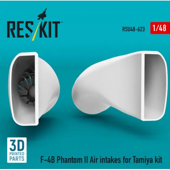 Reskit Rsu48-0623 1/48 F-4b Phantom Ii Air Intakes For Tamiya Kit 3d Printed