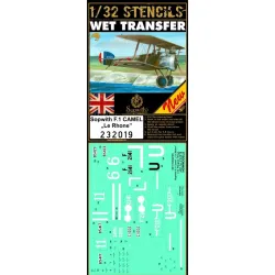 Hgw 232019 1/32 Sopwith F.1 Camel Le Rhone - Stencils