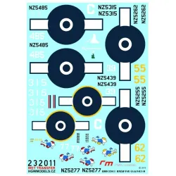 Hgw 232911 1/32 Rnzaf F4u-1a / F4u-1d Wet Decal