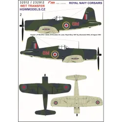 Hgw 232912 1/32 Royal Navy Corsairs Wet Decal