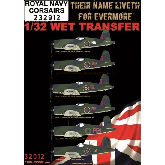 Hgw 232912 1/32 Royal Navy Corsairs Wet Decal