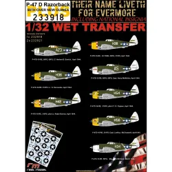 Hgw 233918 1/32 P-47d 58th Over New Guinea Wet Decal