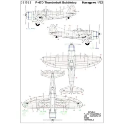 Hgw 321022 1/32 Riveting Sets P-47d For Hasegawa