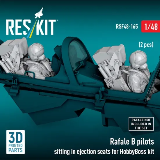 Reskit Rsf48-0165 1/48 Rafale B Pilots Sitting In Ejection Seats For Hobbyboss Kit 2 Pcs 3d Printed