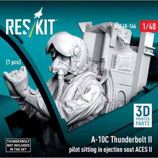 Reskit Rsf48-0166 1/48 A-10c Thunderbolt Ii Pilot Sitting In Ejection Seat Aces Ii 1 Pcs 3d Printed