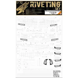Hgw 721018 1/72 Messerschmitt Bf109g-6 Riveting Set For Tamiya