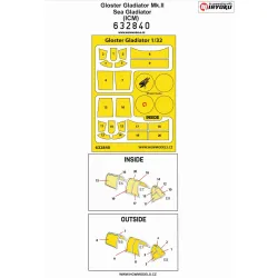 Hgw 632840 1/32 Masks For Gloster Gladiator Mk.ii / Sea Gladiator For Icm