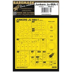 Hgw 632847 1/32 Masks For Junkers Ju-88a-1 For Revell