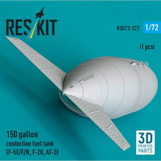 Reskit Rsu72-0327 1/72 150 Gallon Centerline Fuel Tank F-5e/F/N F-20 At-3 1 Pcs 3d Printed