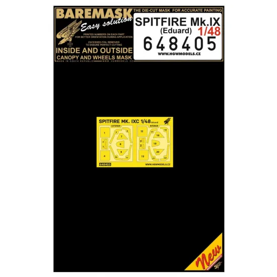 Hgw 648405 1/48 Masks For Spitfire Mk.ix For Eduard