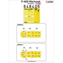 Hgw 648406 1/48 Masks For P-40n Warhawk For Hasegawa