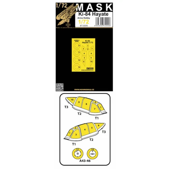 Hgw 672005 1/72 Masks For Ki-84 Hayate For Arma Hobby
