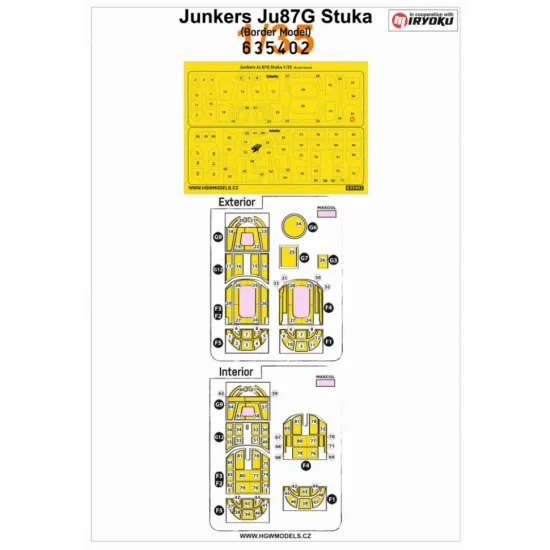 Hgw 635402 1/35 Masks For Junkers Ju87g For Border Models