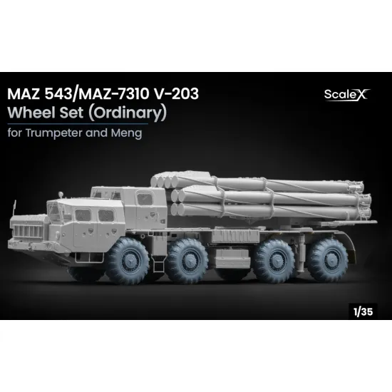 Scalex Wm-35028 1/35 Maz 543 Maz-7310 V-203 Wheel Set For Trumpeter And Meng