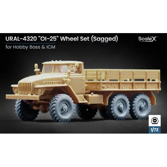 Scalex Wm-72016s 1/72 Ural-4320 Oi-25 Sagged Wheel Set For Hobby Boss Icm