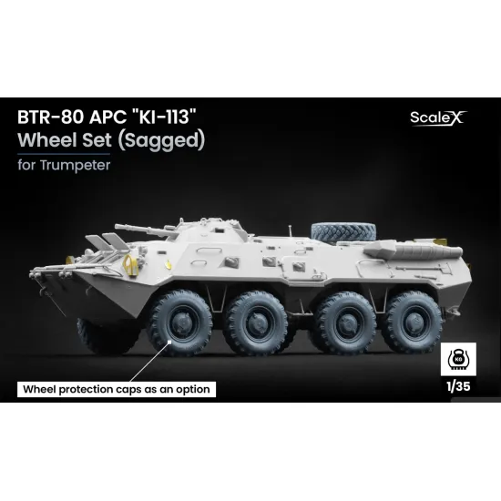 Scalex Wm-35035s 1/35 Btr-80 Apc Sagged Wheel Set Ki-113 For Trumpeter