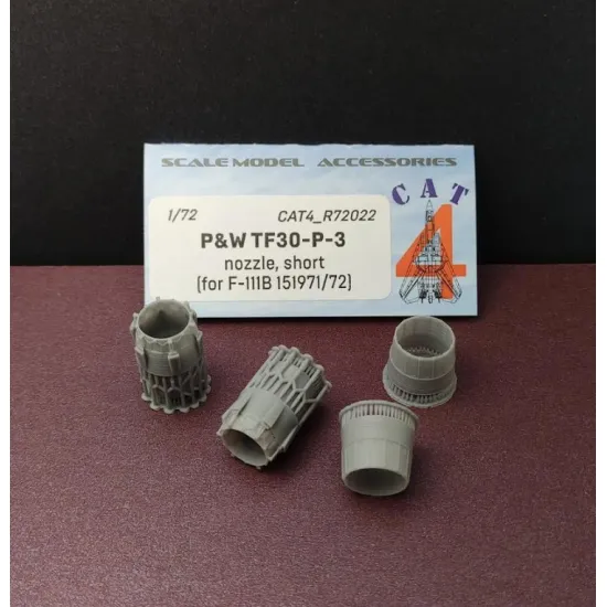 Cat4-r72022 1/72 P W Tf30-p-3 Nozzle Short For F-111b 151971/72 2pcs