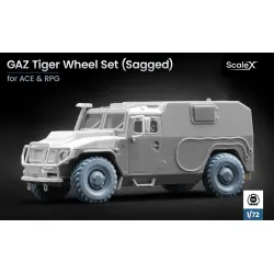 Scalex Wm-72009s 1/72 Gaz Tiger Sagged Wheel Set For Rpg Ace