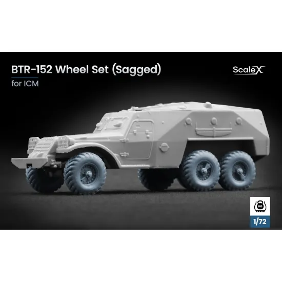 Scalex Wm-72010s 1/72 Btr-152 Sagged Wheel Set Icm
