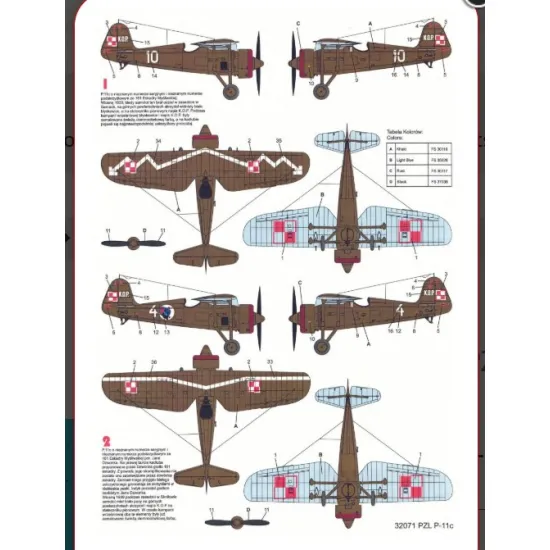 Techmod 32071 1/32 Decal For Pzl P-11c