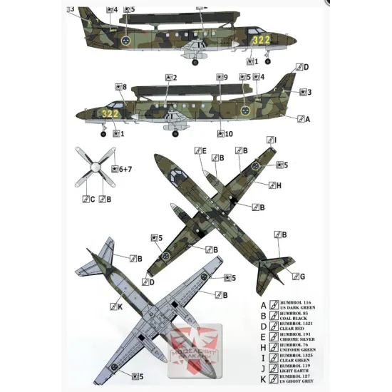 Sova Model 72088 1/72 Tp-88 Aew Swedish Air Force Plastic Model Kit