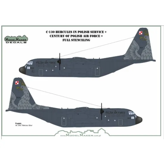 Model Maker D72111 1/72 C-130 Hercules In Polish Service Century Of Polish Air Force Full Stenciling