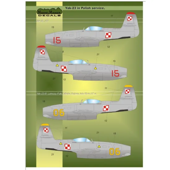 Model Maker D72019 1/72 Yak-23 In Polish Service