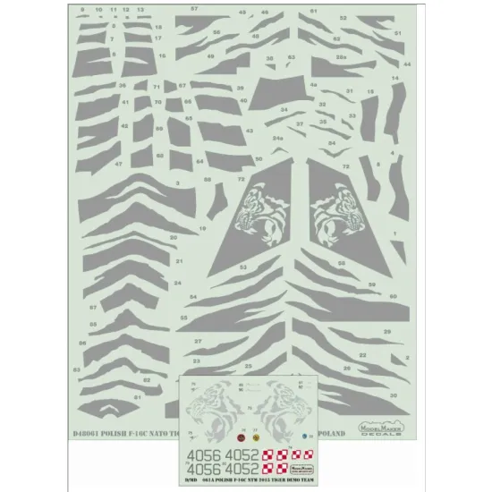 Model Maker D72061a 1/72 Polish F-16c Nato Tiger Meet 2015 - F-16 Tiger Demo Team Poland