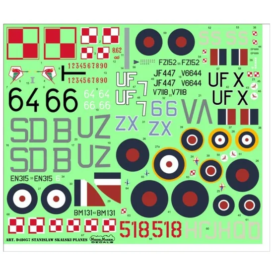Model Maker D48057 1/48 Stanislaw Skalski Planes