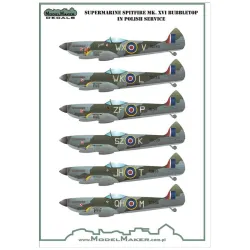 Model Maker D48066 1/48 Supermarine Spitfire Mk Xvi Bubbletop In Polish Service