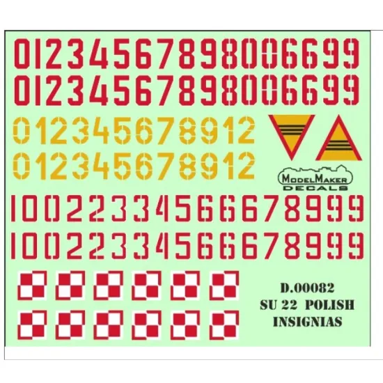 Model Maker D48082 1/48 Su-22 Polish Insignias