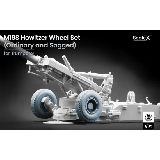 Scalex Wm-35038c 1/35 M198 Howitzer Ordinary And Sagged Wheel Set For Trumpeter